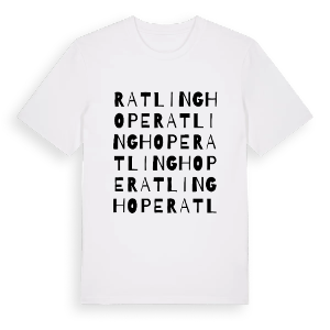 Ratlinghope ordlek t-shirt – ekologisk bomull t-shirt från Pinshirt