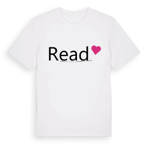 Read hjärta t-shirt – ekologisk bomull t-shirt från Pinshirt