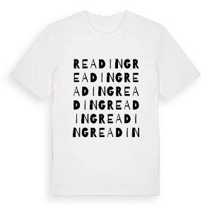 Reading ordlek t-shirt – ekologisk bomull t-shirt från Pinshirt