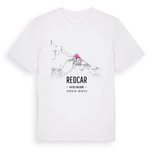 Redcar karta t-shirt – ekologisk bomull t-shirt från Pinshirt