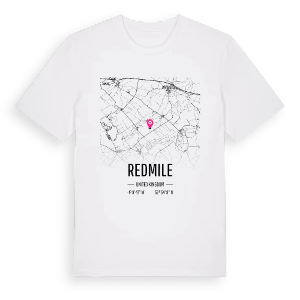 Redmile karta t-shirt – ekologisk bomull t-shirt från Pinshirt