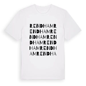 Rendham ordlek t-shirt – ekologisk bomull t-shirt från Pinshirt