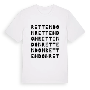 Rettendon ordlek t-shirt – ekologisk bomull t-shirt från Pinshirt