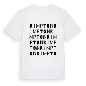 Rimpton ordlek t-shirt – ekologisk bomull t-shirt från Pinshirt