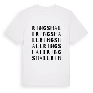 Ringshall ordlek t-shirt – ekologisk bomull t-shirt från Pinshirt