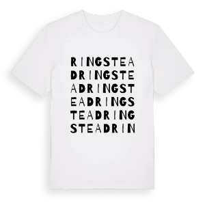 Ringstead ordlek t-shirt – ekologisk bomull t-shirt från Pinshirt