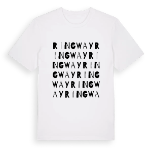 Ringway ordlek t-shirt – ekologisk bomull t-shirt från Pinshirt