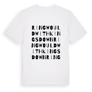 Ringwould with Kingsdown ordlek t-shirt – ekologisk bomull t-shirt från Pinshirt