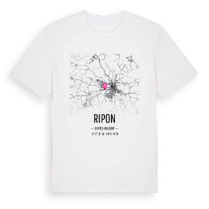 Ripon karta t-shirt – ekologisk bomull t-shirt från Pinshirt