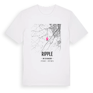 Ripple karta t-shirt – ekologisk bomull t-shirt från Pinshirt