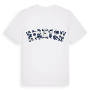 Rishton college t-shirt – ekologisk bomull t-shirt från Pinshirt