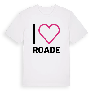 Jag älskar Roade t-shirt stort tryck – ekologisk bomull t-shirt från Pinshirt