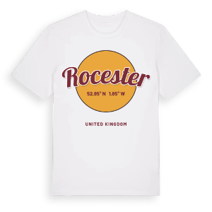 Rocester cirkel t-shirt – ekologisk bomull t-shirt från Pinshirt