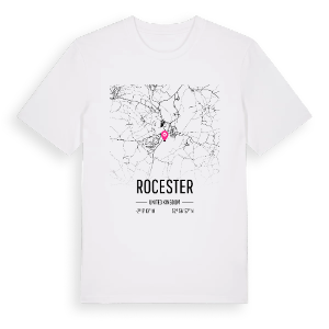 Rocester karta t-shirt – ekologisk bomull t-shirt från Pinshirt