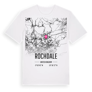 Rochdale karta t-shirt – ekologisk bomull t-shirt från Pinshirt