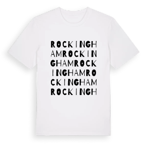 Rockingham ordlek t-shirt – ekologisk bomull t-shirt från Pinshirt