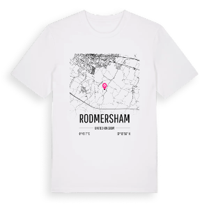 Rodmersham karta t-shirt – ekologisk bomull t-shirt från Pinshirt