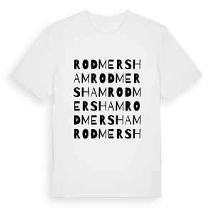 Rodmersham ordlek t-shirt – ekologisk bomull t-shirt från Pinshirt