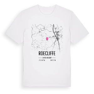 Roecliffe karta t-shirt – ekologisk bomull t-shirt från Pinshirt