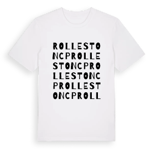 Rolleston CP ordlek t-shirt – ekologisk bomull t-shirt från Pinshirt