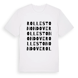 Rolleston on Dove ordlek t-shirt – ekologisk bomull t-shirt från Pinshirt