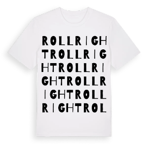 Rollright ordlek t-shirt – ekologisk bomull t-shirt från Pinshirt