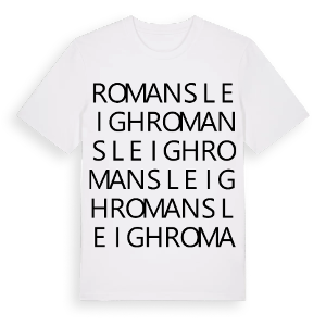 Romansleigh ordlek t-shirt – ekologisk bomull t-shirt från Pinshirt