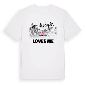 Någon i Romford älskar mig t-shirt – ekologisk bomull t-shirt från Pinshirt