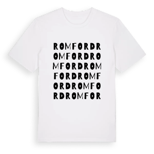 Romford ordlek t-shirt – ekologisk bomull t-shirt från Pinshirt