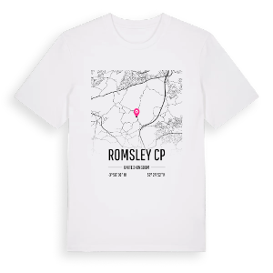 Romsley CP karta t-shirt – ekologisk bomull t-shirt från Pinshirt