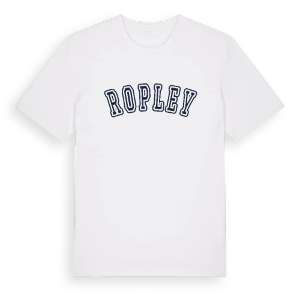 Ropley college t-shirt – ekologisk bomull t-shirt från Pinshirt