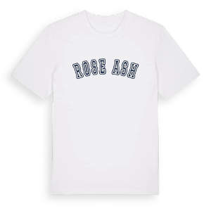 Rose Ash college t-shirt – ekologisk bomull t-shirt från Pinshirt
