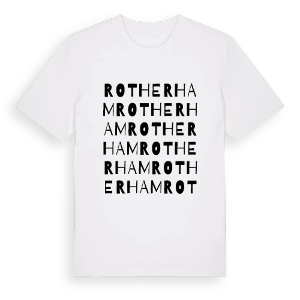 Rotherham ordlek t-shirt – ekologisk bomull t-shirt från Pinshirt