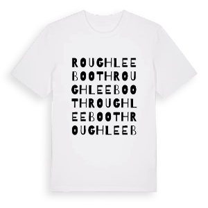Roughlee Booth ordlek t-shirt – ekologisk bomull t-shirt från Pinshirt