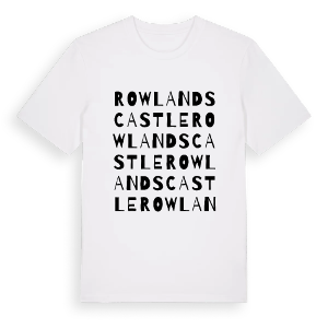 Rowlands Castle ordlek t-shirt – ekologisk bomull t-shirt från Pinshirt