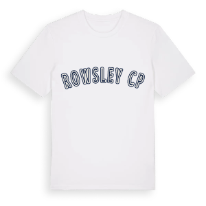 Rowsley CP college t-shirt – ekologisk bomull t-shirt från Pinshirt