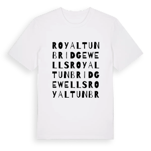 Royal Tunbridge Wells ordlek t-shirt – ekologisk bomull t-shirt från Pinshirt