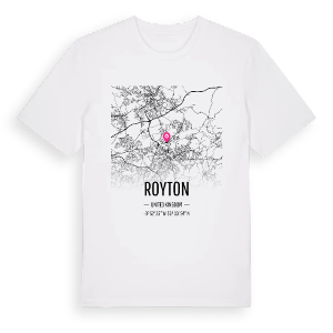Royton karta t-shirt – ekologisk bomull t-shirt från Pinshirt