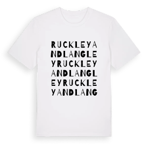 Ruckley and Langley ordlek t-shirt – ekologisk bomull t-shirt från Pinshirt