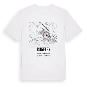 Rugeley karta t-shirt – ekologisk bomull t-shirt från Pinshirt