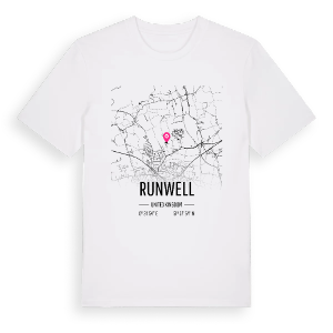 Runwell karta t-shirt – ekologisk bomull t-shirt från Pinshirt