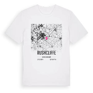 Rushcliffe karta t-shirt – ekologisk bomull t-shirt från Pinshirt