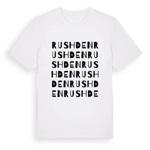 Rushden ordlek t-shirt – ekologisk bomull t-shirt från Pinshirt