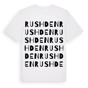 Rushden ordlek t-shirt – ekologisk bomull t-shirt från Pinshirt