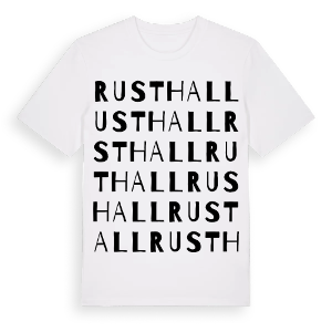 Rusthall ordlek t-shirt – ekologisk bomull t-shirt från Pinshirt