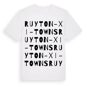 Ruyton-XI-Towns ordlek t-shirt – ekologisk bomull t-shirt från Pinshirt