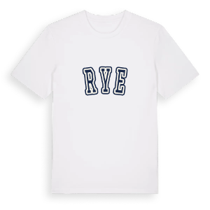 Rye college t-shirt – ekologisk bomull t-shirt från Pinshirt