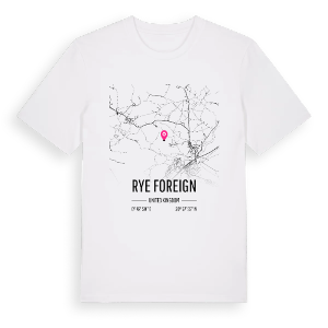Rye Foreign karta t-shirt – ekologisk bomull t-shirt från Pinshirt