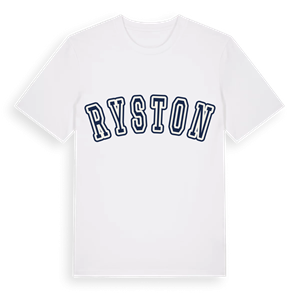 Ryston college t-shirt – ekologisk bomull t-shirt från Pinshirt