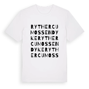 Ryther cum Ossendyke ordlek t-shirt – ekologisk bomull t-shirt från Pinshirt